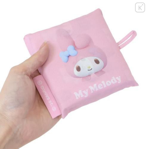 Japan Sanrio Eco Shopping Bag With Pocket - My Melody : 3D Pink All Over Pattern - 4