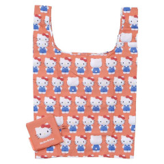 Japan Sanrio Eco Shopping Bag With Pocket - Hello Kitty : 3D All Over Pattern