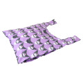 Japan Sanrio Eco Shopping Bag With Pocket - Kuromi : 3D All Over Pattern - 2