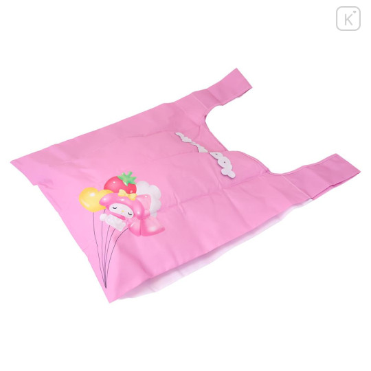Japan Sanrio Eco Shopping Bag With Pocket - My Melody : 3D Strawberry Candy Pink - 2
