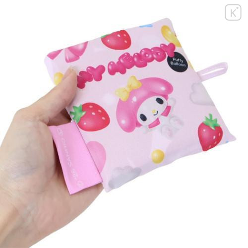 Japan Sanrio Eco Shopping Bag With Pocket - My Melody : 3D Strawberry Candy Pink - 4
