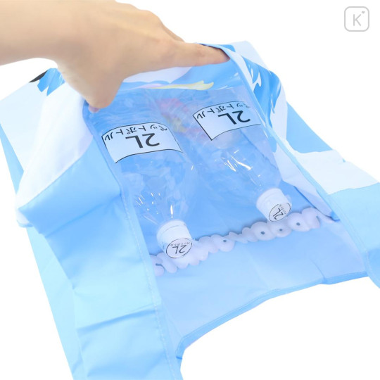 Japan Sanrio Eco Shopping Bag With Pocket - Cinnamoroll : 3D Strawberry Candy - 3