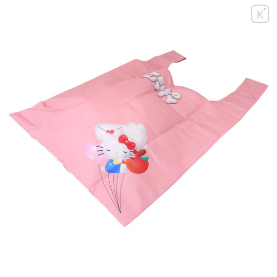 Japan Sanrio Eco Shopping Bag With Pocket - Hello Kitty : 3D Strawberry Candy - 2