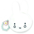 Japan Miffy Face-shaped Pouch with Carabiner - Crying Flower Bead Bijou - 1