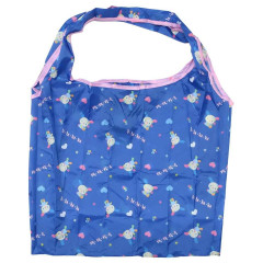Japan Sanrio Eco Shopping Bag With Pouch - Usahana : Navy All Over Pattern