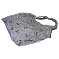 Japan Sanrio Eco Shopping Bag With Pouch - Kuromi : Grey All Over Pattern - 2