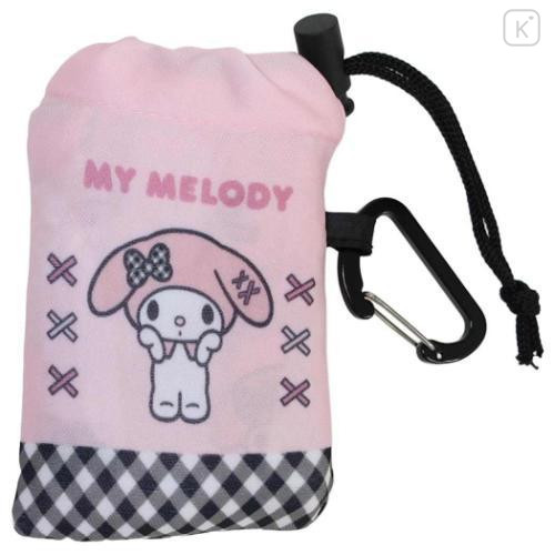 Japan Sanrio Eco Shopping Bag With Pouch - My Melody : Pink All Over Pattern - 4
