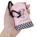 Japan Sanrio Eco Shopping Bag With Pouch - My Melody : Pink All Over Pattern - 5