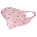 Japan Sanrio Eco Shopping Bag With Pouch - Hello Kitty : Tan Pink All Over Pattern - 2