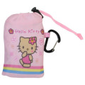 Japan Sanrio Eco Shopping Bag With Pouch - Hello Kitty : Tan Pink All Over Pattern - 4