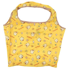Japan Sanrio Eco Shopping Bag With Pouch - Pompompurin : Yellow All Over Pattern