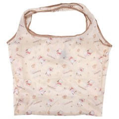 Japan Sanrio Eco Shopping Bag With Pouch - Pochacco : Beige All Over Pattern