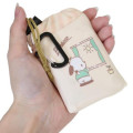 Japan Sanrio Eco Shopping Bag With Pouch - Pochacco : Beige All Over Pattern - 5