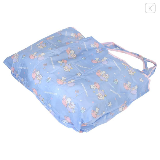 Japan Sanrio Eco Shopping Bag With Pouch - Little Twin Stars : Blue All Over Pattern - 2