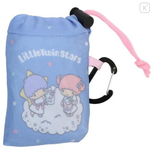 Japan Sanrio Eco Shopping Bag With Pouch - Little Twin Stars : Blue All Over Pattern - 4