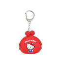 Japan Sanrio Pochi Baby Mini Pouch Clasp Keychain - Hello Kitty : Red Classic - 1