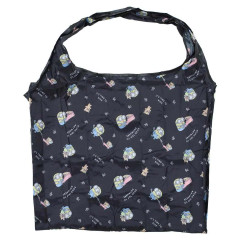 Japan Minions Eco Shopping Bag With Pouch - Minions : Bob Black All Over Pattern
