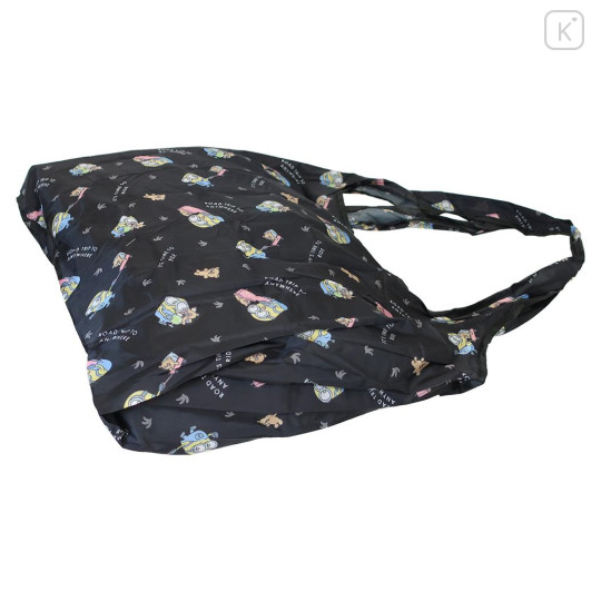 Japan Minions Eco Shopping Bag With Pouch - Minions : Bob Black All Over Pattern - 2