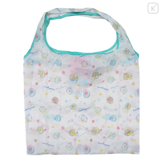 Japan San-X Eco Shopping Bag With Pouch - Sumikko Gurashi : White All Over Pattern - 1