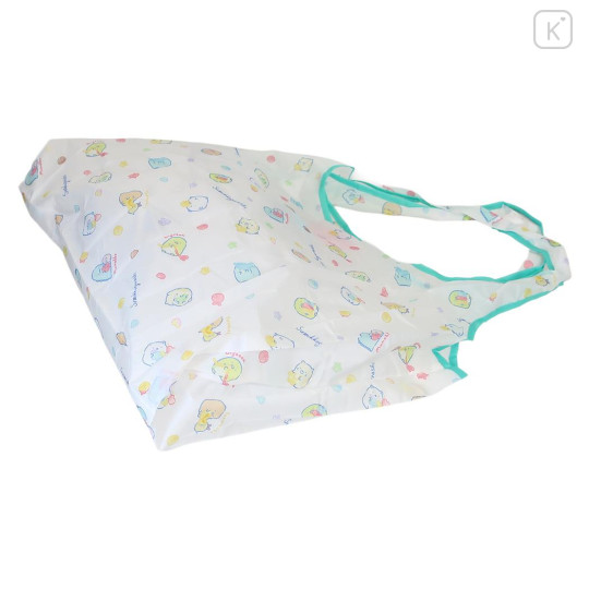 Japan San-X Eco Shopping Bag With Pouch - Sumikko Gurashi : White All Over Pattern - 2