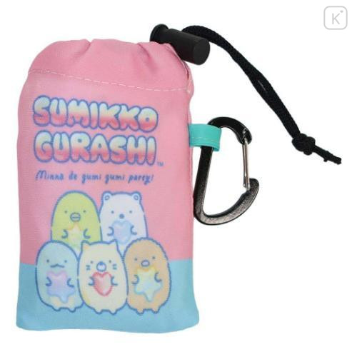 Japan San-X Eco Shopping Bag With Pouch - Sumikko Gurashi : White All Over Pattern - 4