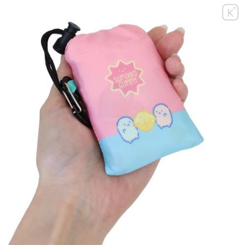 Japan San-X Eco Shopping Bag With Pouch - Sumikko Gurashi : White All Over Pattern - 5
