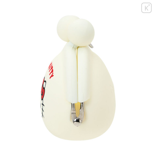 Japan Sanrio Pochi Baby Mini Pouch Clasp Keychain - Hello Kitty : White Classic - 4