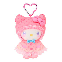 Japan Sanrio Original Mascot Holder - Hello Kitty : Sweet Rain Collection Raincoat