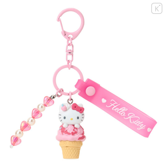 Japan Sanrio Original Mascot Bag Charm Keychain - Hello Kitty : Dreamy Ice Cream - 1