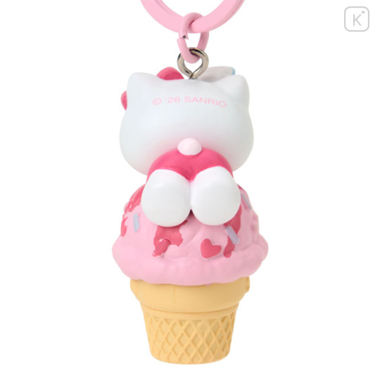 Japan Sanrio Original Mascot Bag Charm Keychain - Hello Kitty : Dreamy Ice Cream - 3
