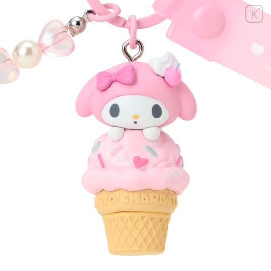 Japan Sanrio Original Mascot Bag Charm Keychain - My Melody : Dreamy Ice Cream - 2