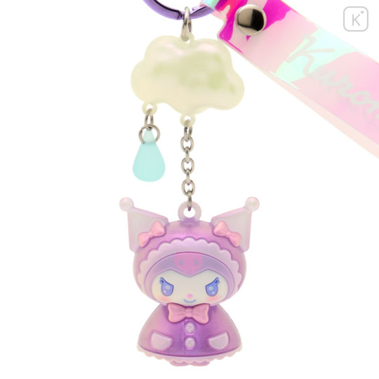 Japan Sanrio Original Mascot Bag Charm Keychain - Kuromi : Sweet Rain Collection Aurora - 2