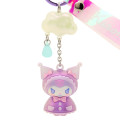 Japan Sanrio Original Mascot Bag Charm Keychain - Kuromi : Sweet Rain Collection Aurora - 2