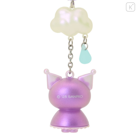 Japan Sanrio Original Mascot Bag Charm Keychain - Kuromi : Sweet Rain Collection Aurora - 3