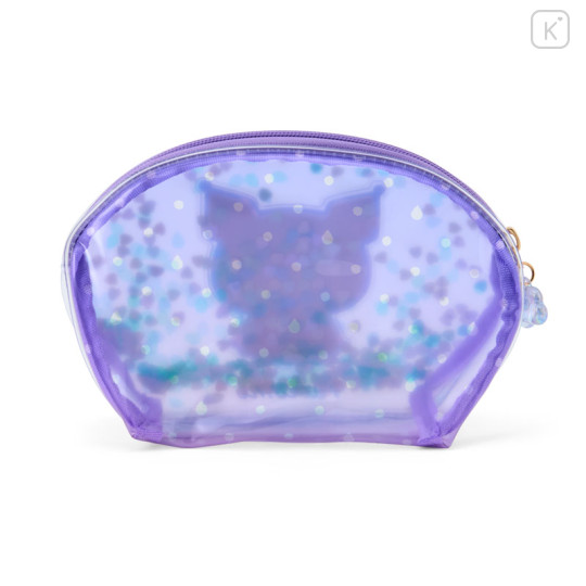 Japan Sanrio Original Glitter Clear Cosmetic Pouch - Kuromi : Sweet Rain Collection - 2