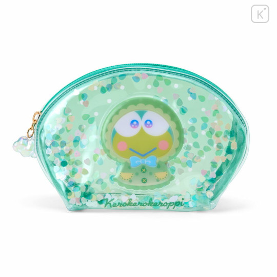 Japan Sanrio Original Glitter Clear Cosmetic Pouch - Keroppi : Sweet Rain Collection - 1