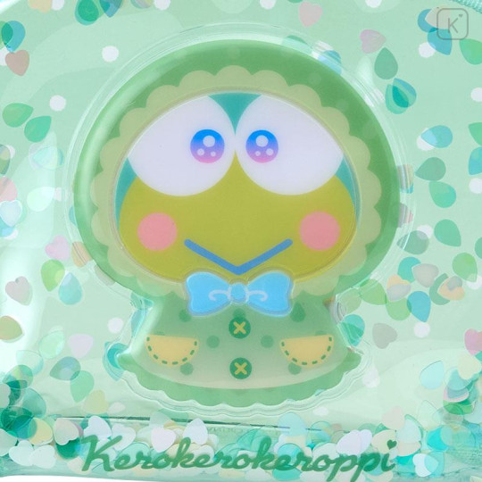 Japan Sanrio Original Glitter Clear Cosmetic Pouch - Keroppi : Sweet Rain Collection - 4