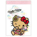 Japan Sanrio Mini Notepad - Hello Kitty : Tan Sunburned Swimsuit Summer - 1