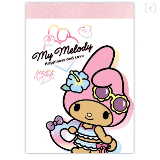 Japan Sanrio Mini Notepad - My Melody : Tan Sunburned Swimsuit Summer - 1