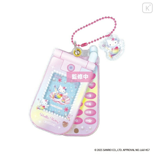 Japan Sanrio Sliding Flip Phone Keychain - Hello Kitty : Mermaid - 2