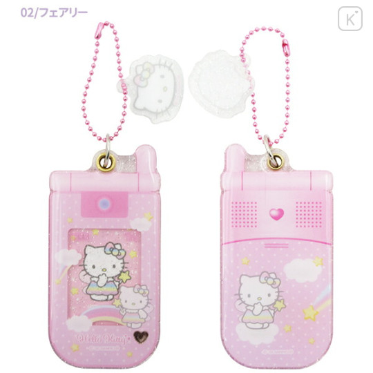 Japan Sanrio Sliding Flip Phone Keychain - Hello Kitty : Fairy - 1