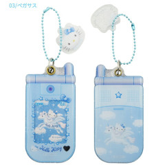 Japan Sanrio Sliding Flip Phone Keychain - Hello Kitty : Pegasus