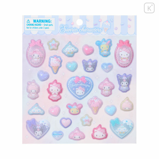 Japan Sanrio Original Puffy Sticker - Dreamy Ice Cream Glitter - 1