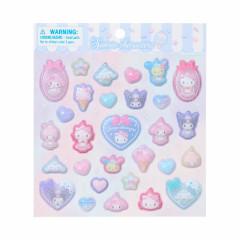 Japan Sanrio Original Puffy Sticker - Dreamy Ice Cream Glitter
