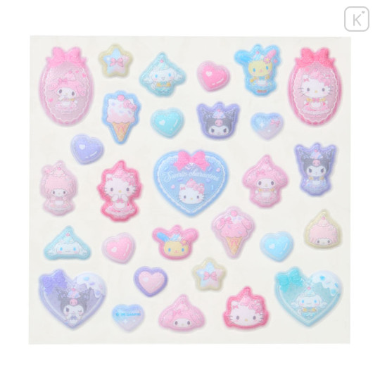 Japan Sanrio Original Puffy Sticker - Dreamy Ice Cream Glitter - 2