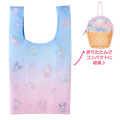 Japan Sanrio Original Eco Shopping Bag With Pouch - Dreamy Ice Cream Light Pink Blue - 1