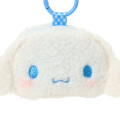 Japan Sanrio Original Fluffy Mini Pouch with Carabiner - Cinnamoroll : Face - 2