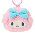 Japan Sanrio Original Fluffy Plush Mini Pouch with Carabiner - My Sweet Piano : Face - 2