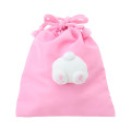 Japan Sanrio Original Face Mascot Drawstring Bag - My Melody - 2