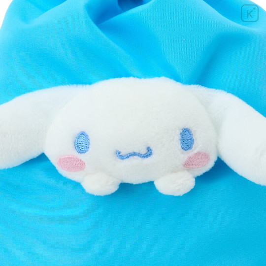 Japan Sanrio Original Face Mascot Drawstring Bag - Cinnamoroll - 3